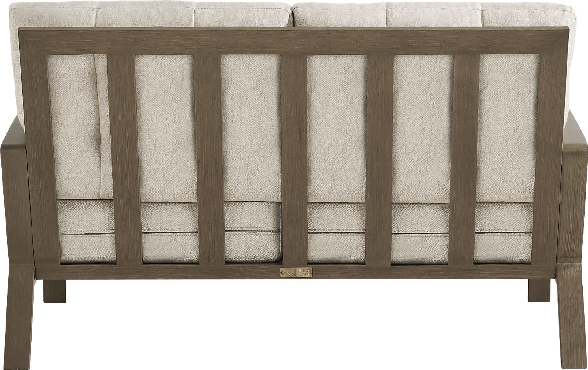Torio Brown Outdoor Loveseat with Malt Cushions - Image 3