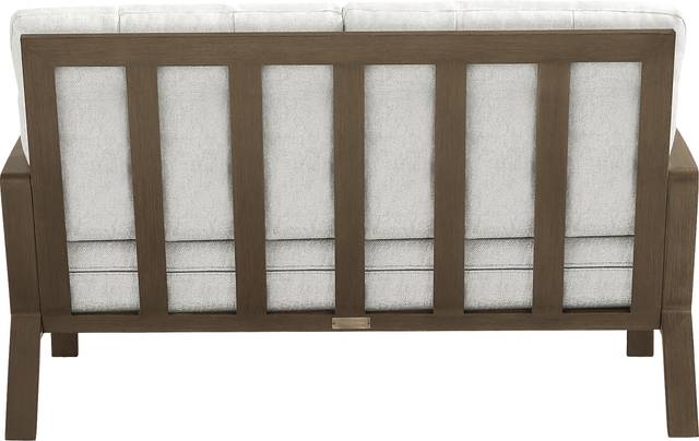 Torio Brown Outdoor Loveseat with Silk-Colored Cushions - Thumbnail - Image 3