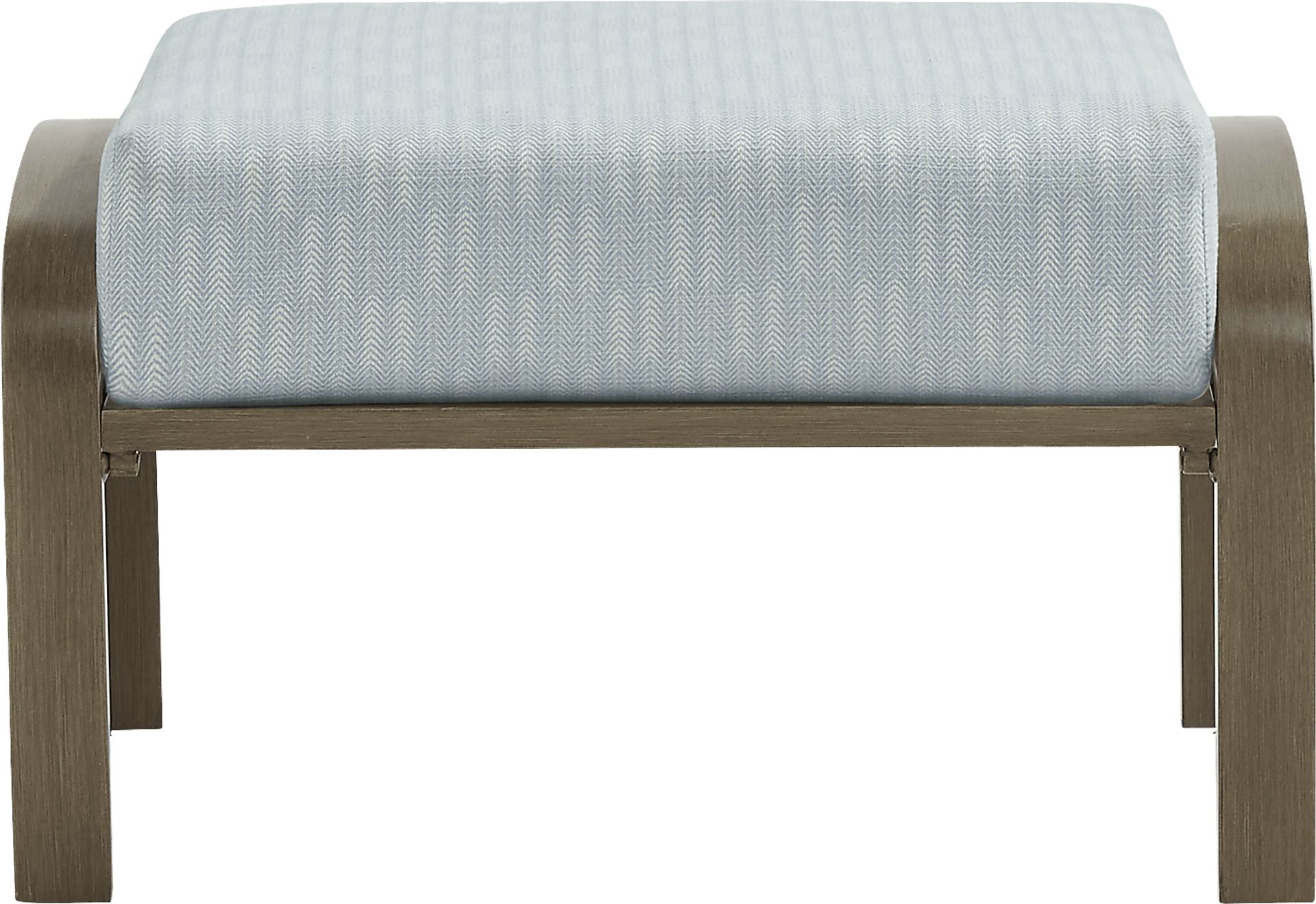 Torio Brown Outdoor Ottoman with Lake Cushion - Image 2