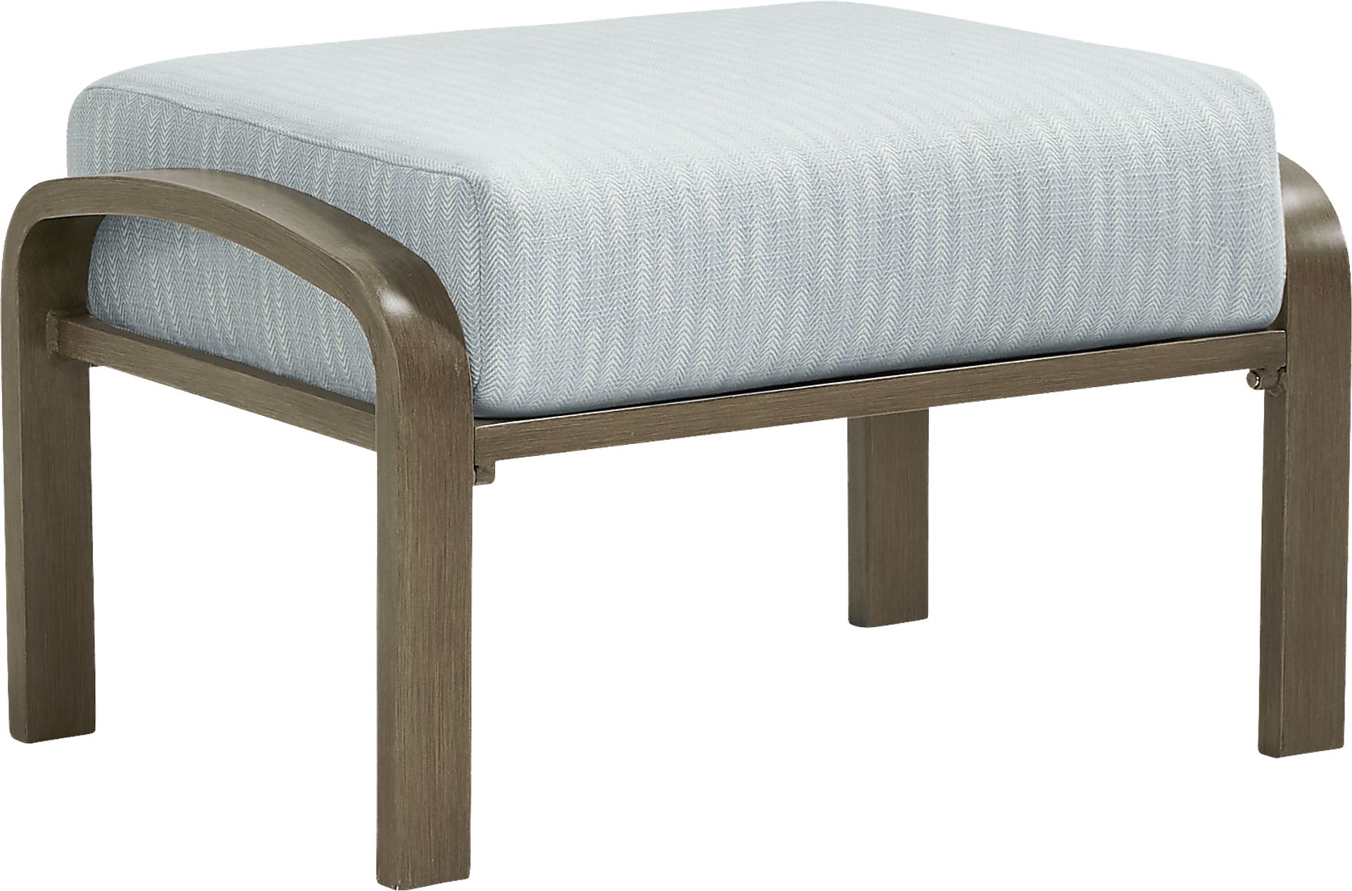 Torio Brown Outdoor Ottoman with Lake Cushion - Image 1