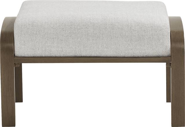 Torio Brown Outdoor Ottoman with Silk-Colored Cushion - Thumbnail - Image 2