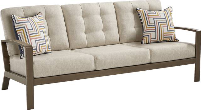Torio Brown 5 Pc Outdoor Sofa Seating Set with Malt Cushions - Thumbnail - Image 3