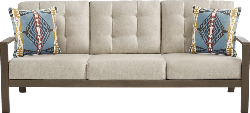 Torio Brown Outdoor Sofa with Malt Cushions