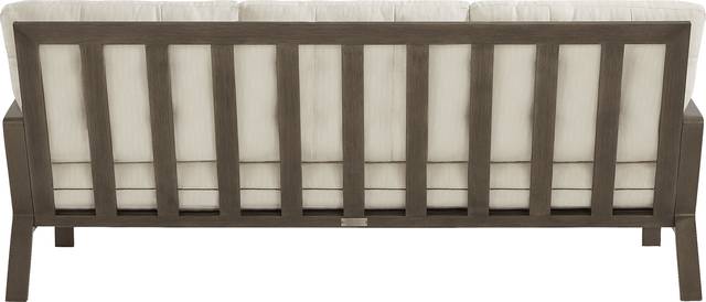 Torio Brown Outdoor Sofa with Oatmeal Cushions - Thumbnail - Image 2