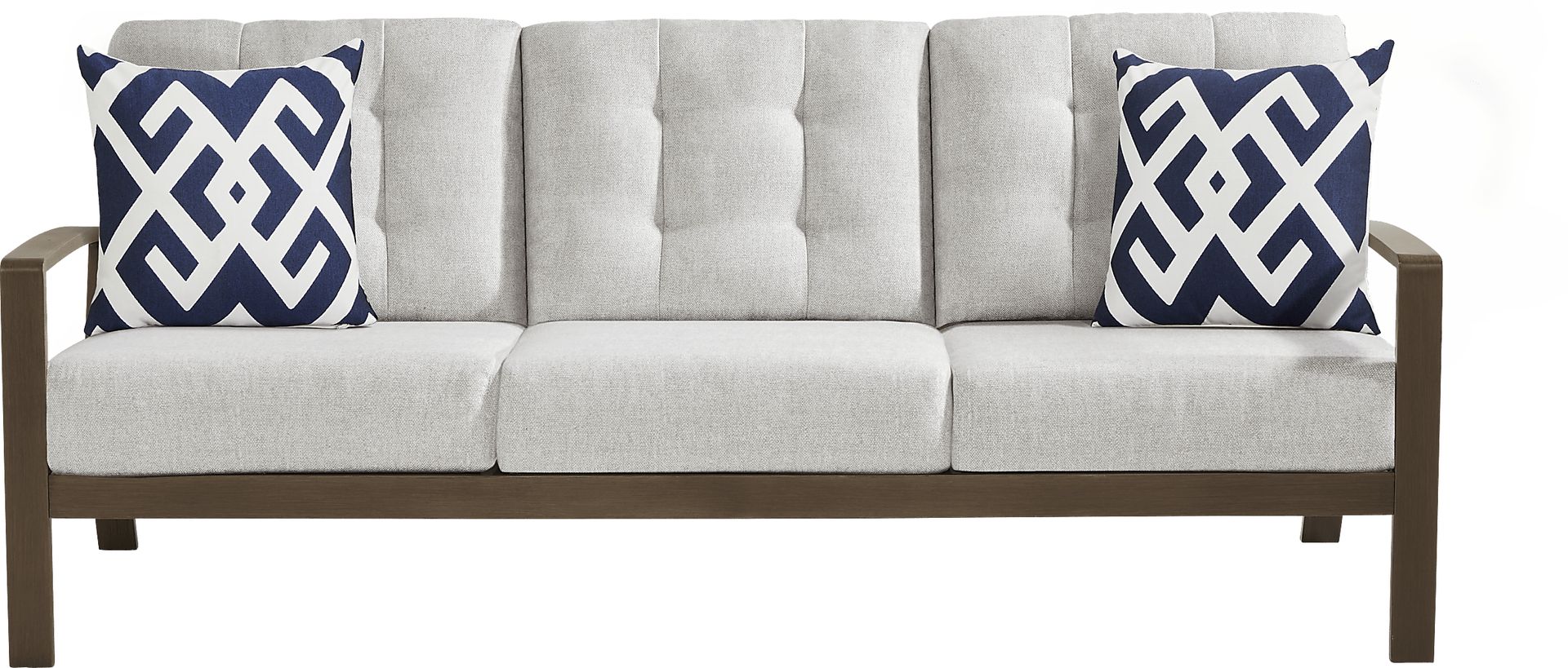 Torio Brown Outdoor Sofa with Silk-Colored Cushions - Image 1