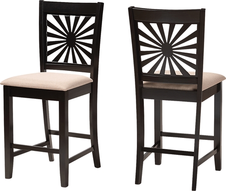 Torkelson Beige Counter Stool, Set of 2