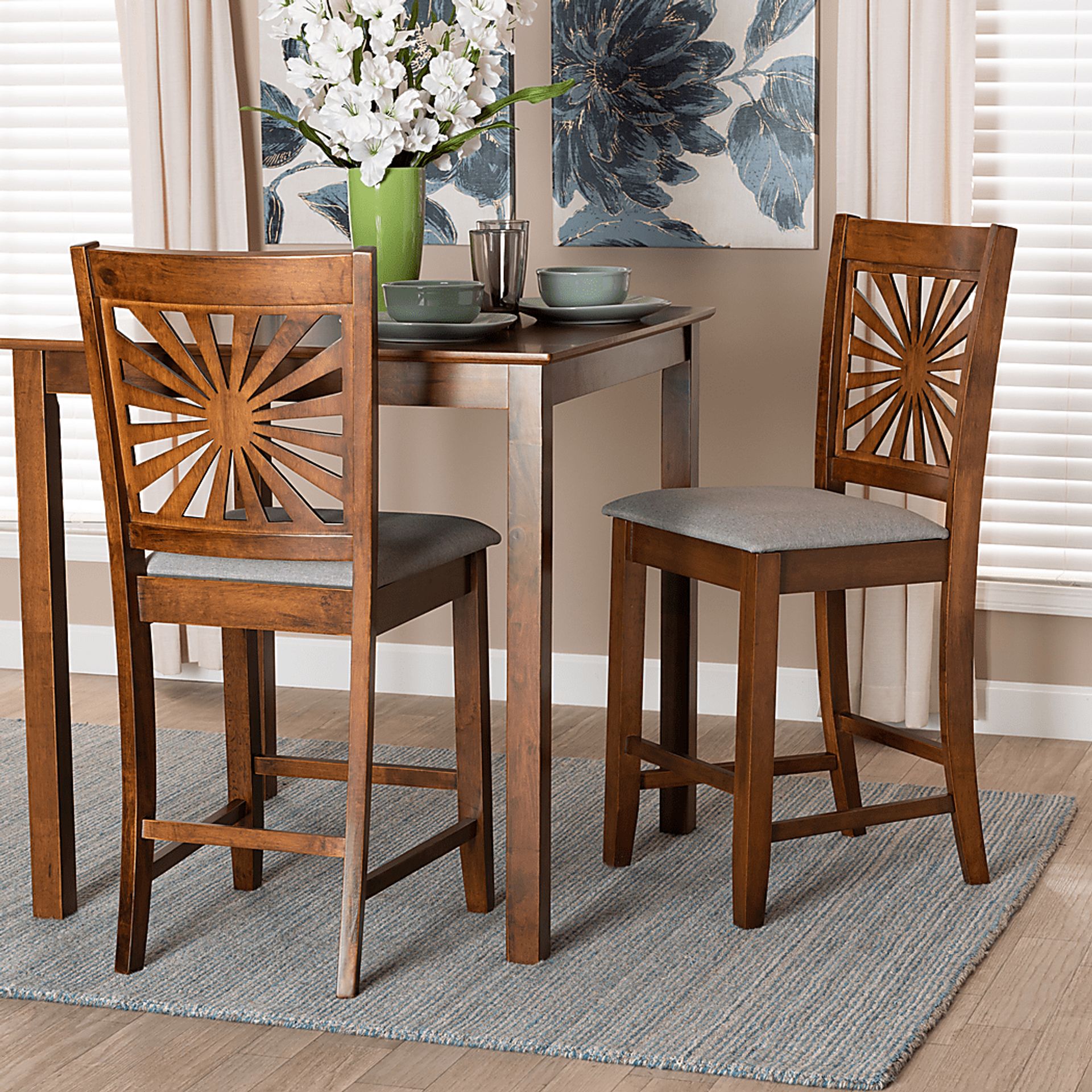 Torkelson Walnut Brown Counter Stool, Set of 2 - Image 2