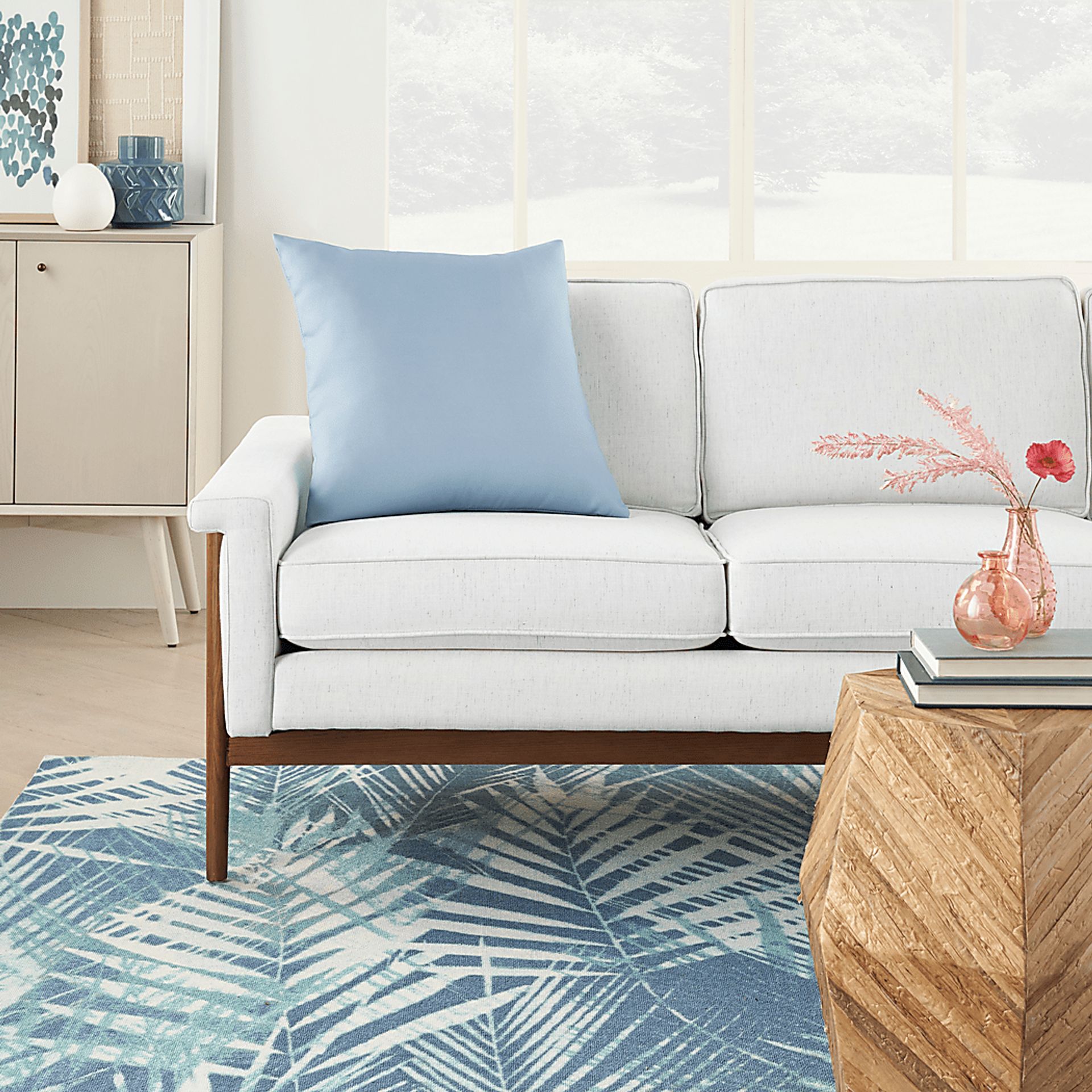 Torlana Light Blue Indoor/Outdoor Accent Pillow - Image 2