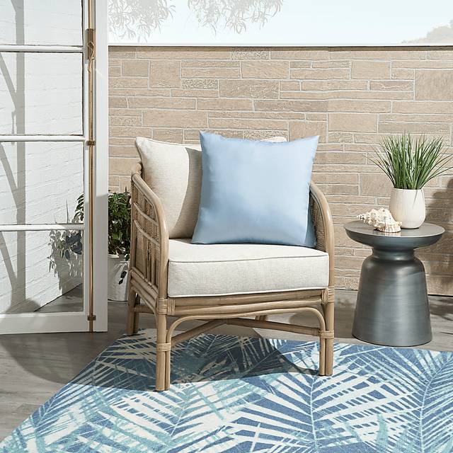 Torlana Light Blue Indoor/Outdoor Accent Pillow - Thumbnail - Image 3