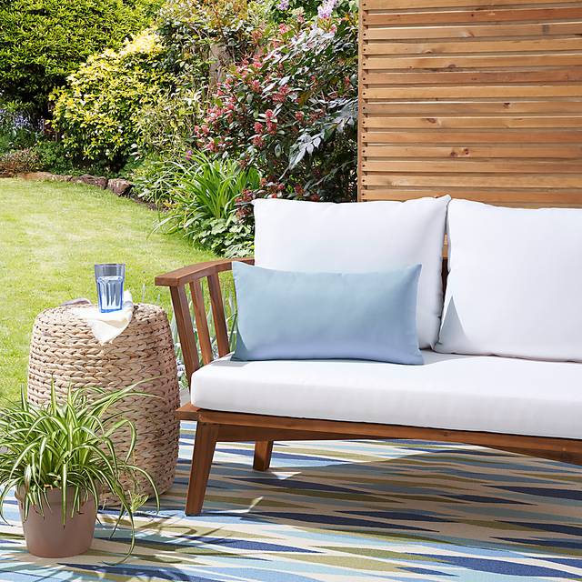 Torlana Light Blue Indoor/Outdoor Lumbar Pillow - Thumbnail - Image 3