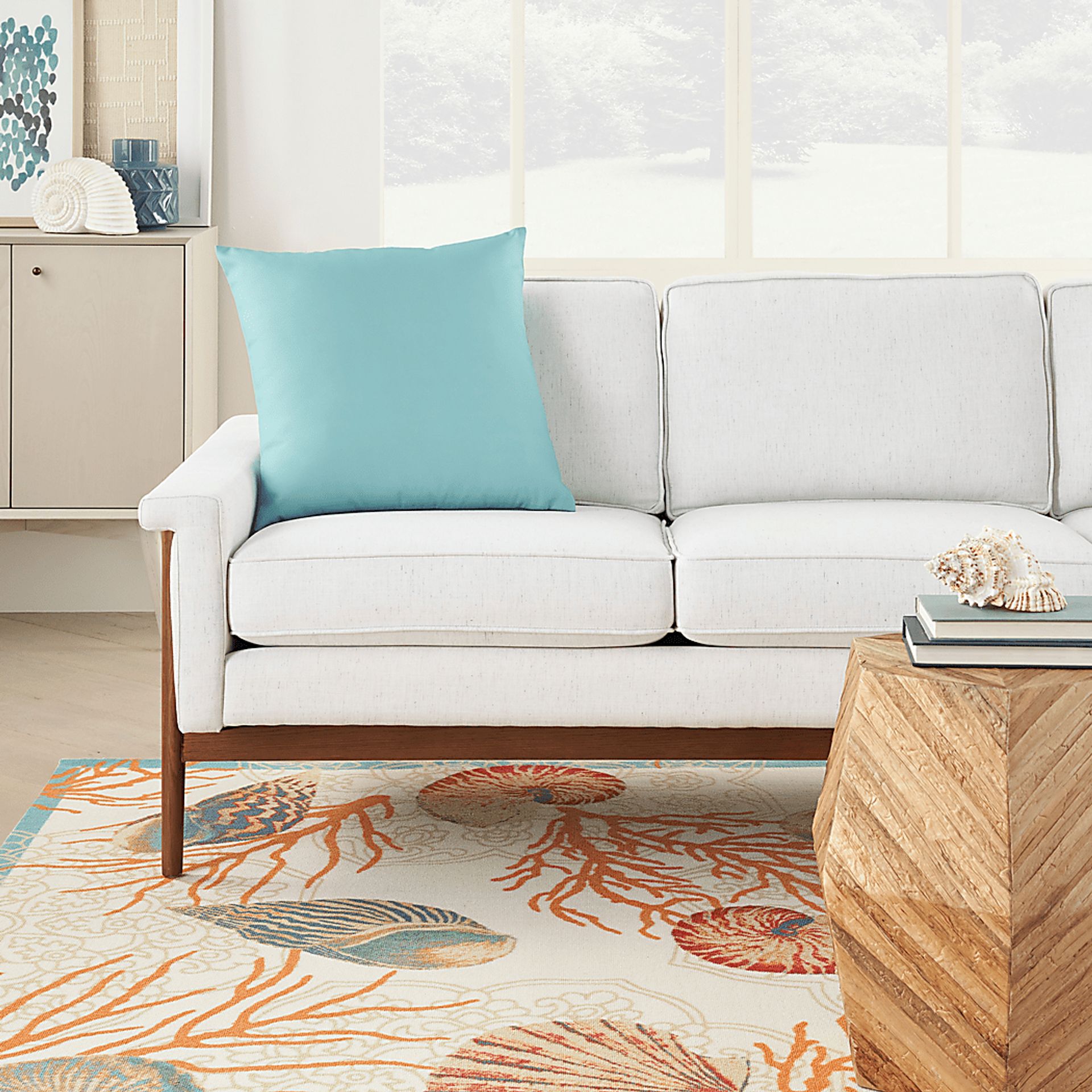 Torlana Turquoise Indoor/Outdoor Accent Pillow - Image 2