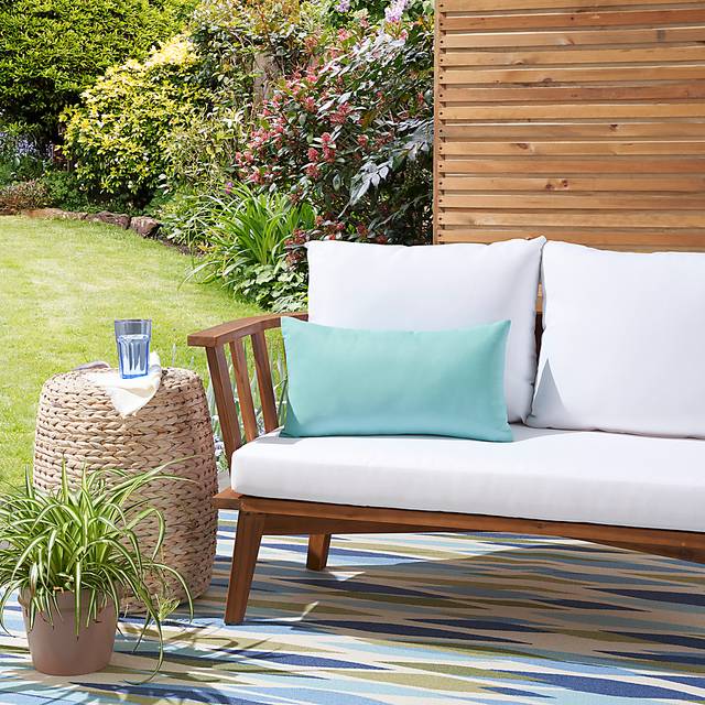 Torlana Turquoise Indoor/Outdoor Lumbar Pillow - Thumbnail - Image 4