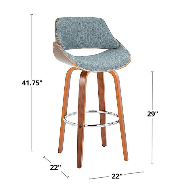 Torlina II Blue Swivel Barstool, Set of 2 - Thumbnail - Image 11