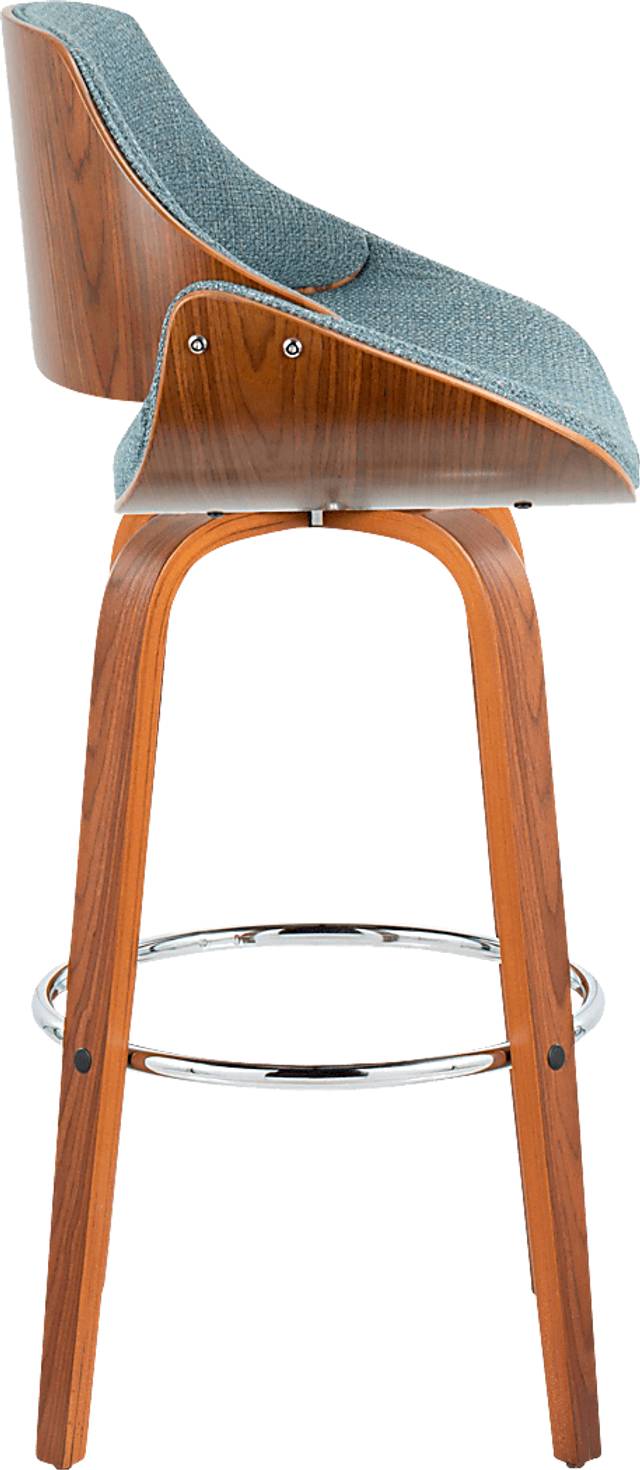 Torlina II Blue Swivel Barstool, Set of 2 - Thumbnail - Image 7