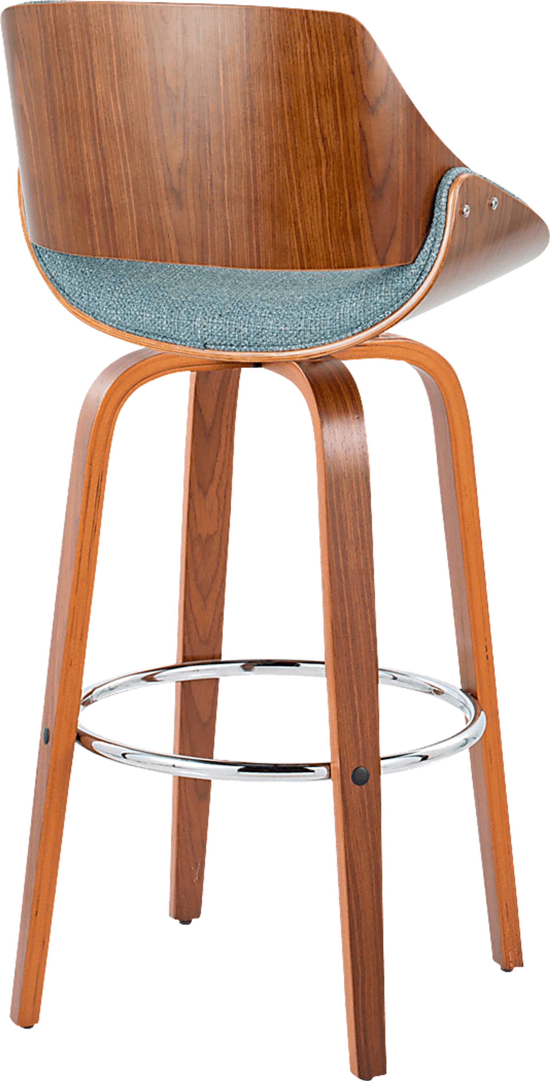 Torlina II Blue Swivel Barstool, Set of 2 - Image 8