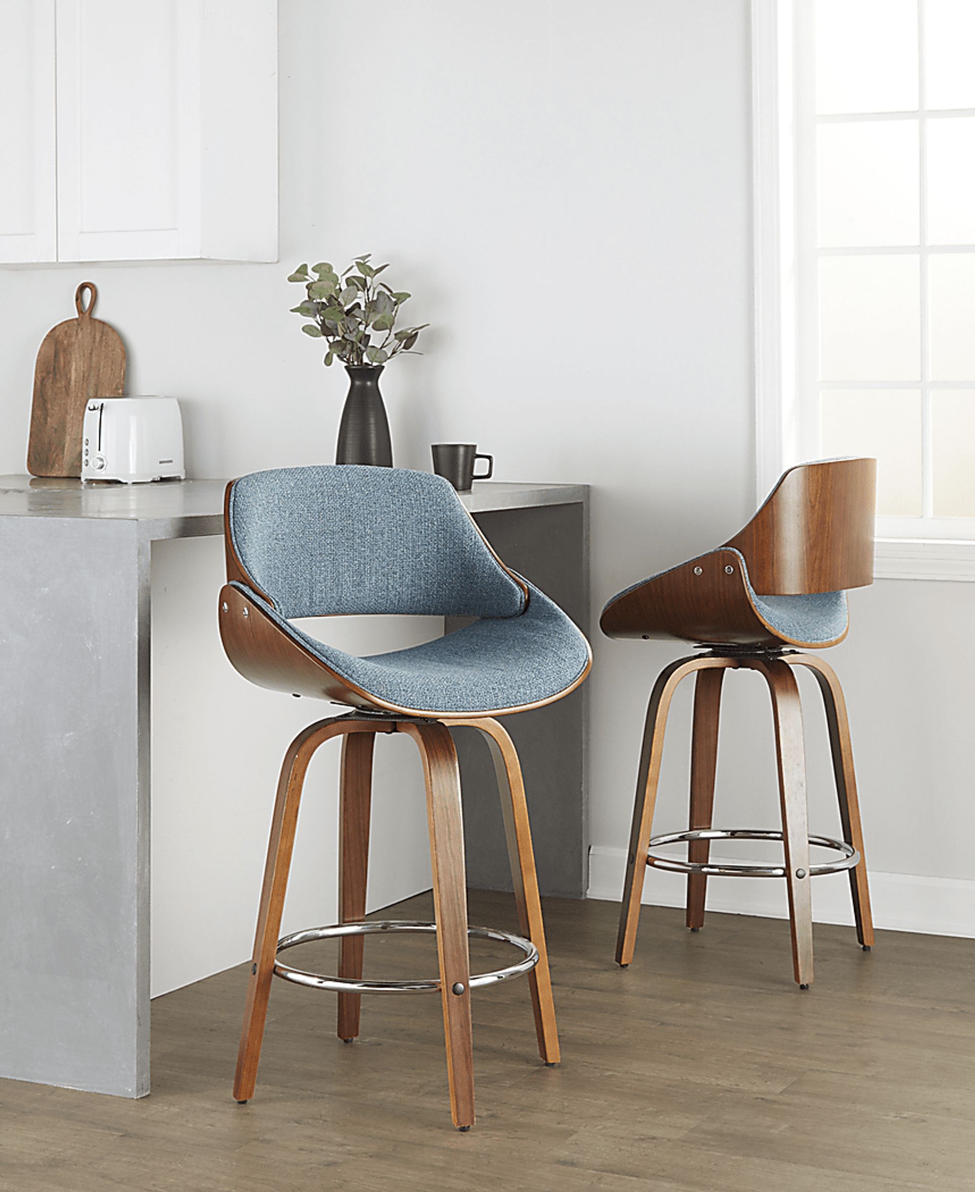 Torlina II Blue Swivel Counter Height Stool, Set of 2 - Image 5