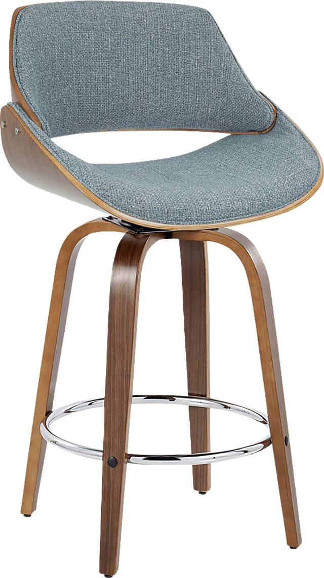Torlina II Blue Swivel Counter Height Stool, Set of 2 - Thumbnail - Image 6