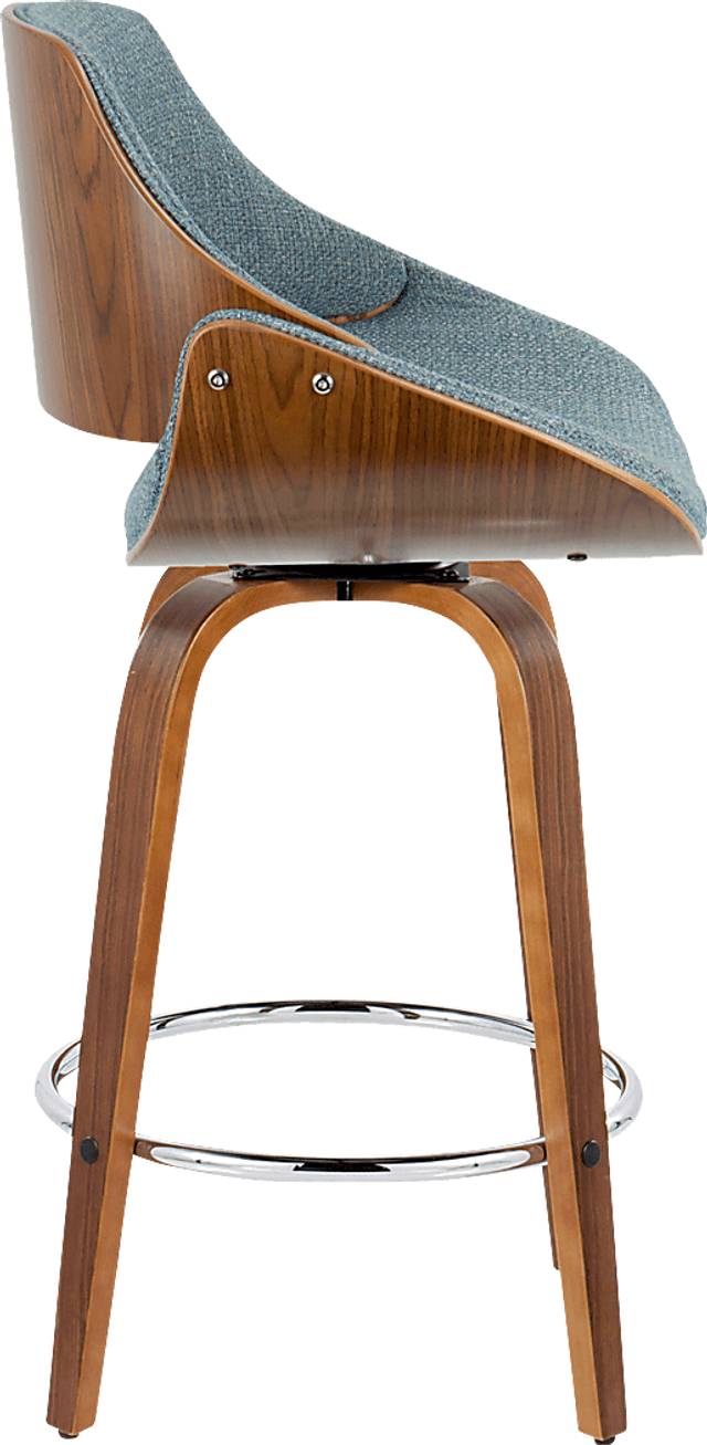 Torlina II Blue Swivel Counter Height Stool, Set of 2 - Thumbnail - Image 7
