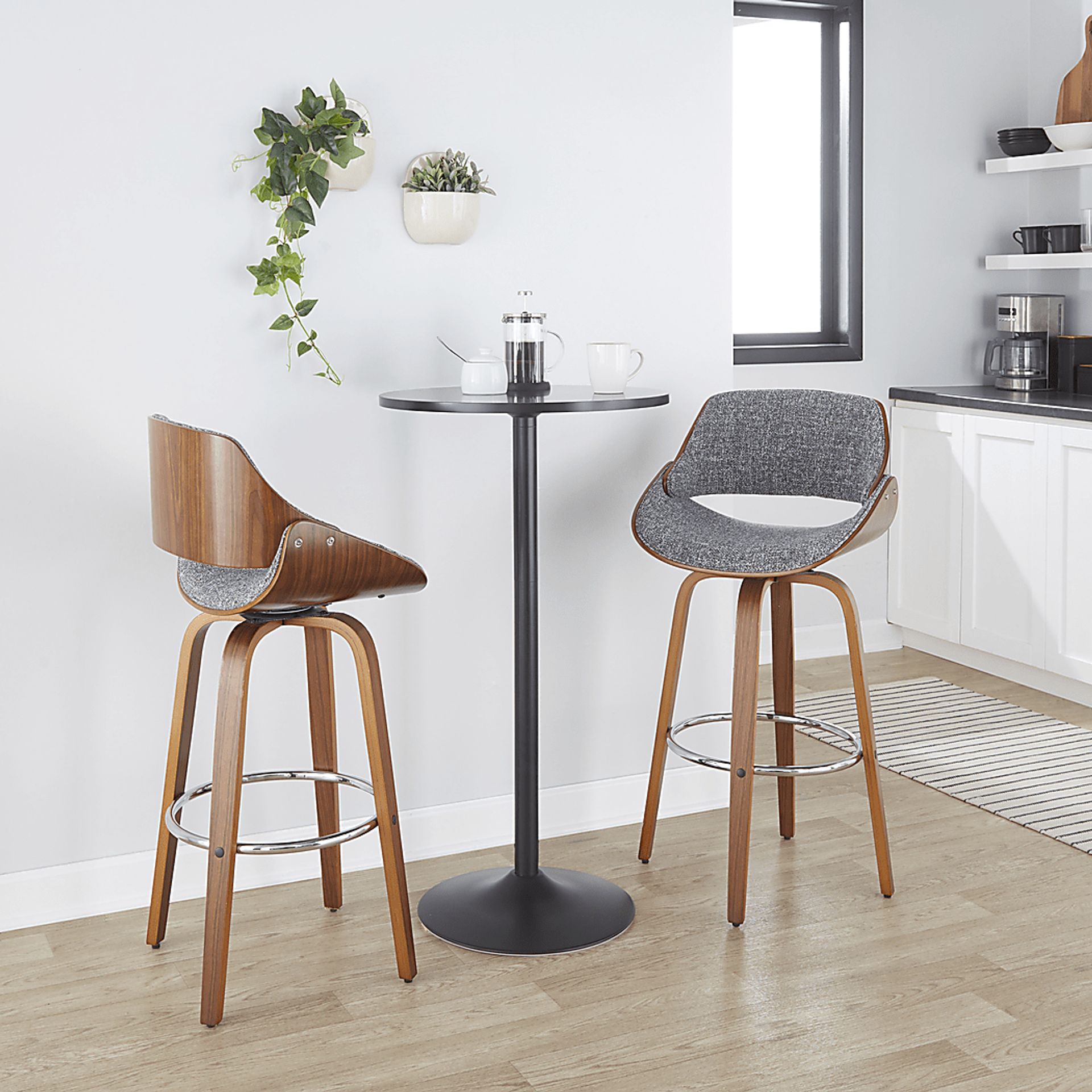 Torlina II Gray Swivel Barstool, Set of 2 - Image 4