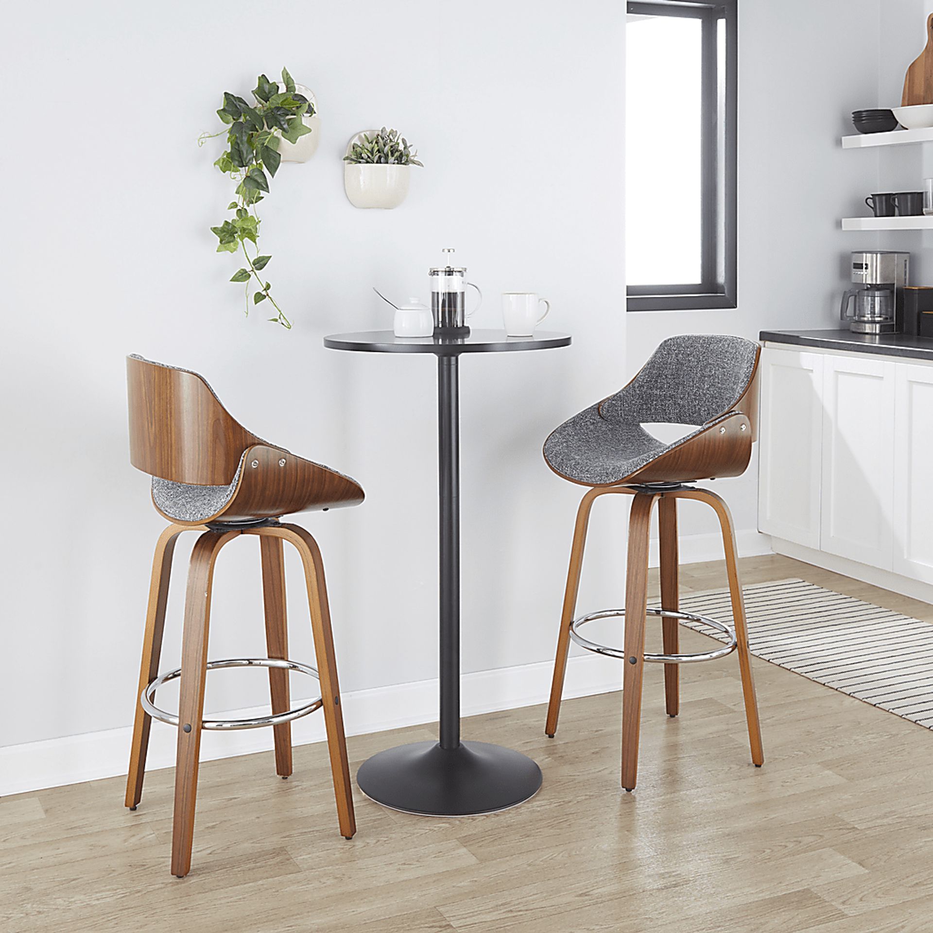 Torlina II Gray Swivel Barstool, Set of 2 - Image 5