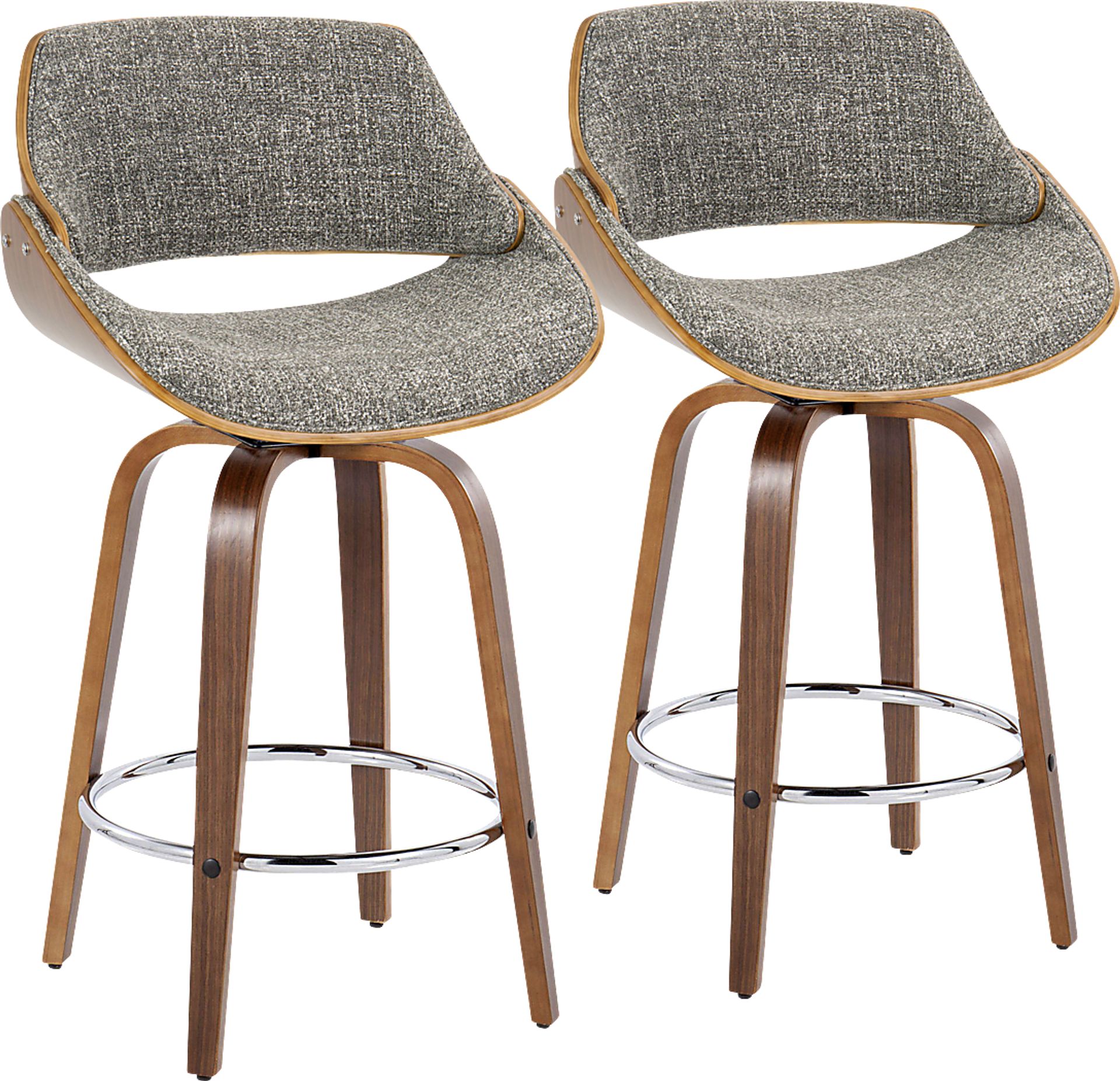 Torlina II Gray Swivel Counter Height Stool, Set of 2 - Image 1