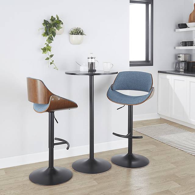 Torlina III Blue Adjustable Barstool, Set of 2 - Thumbnail - Image 4