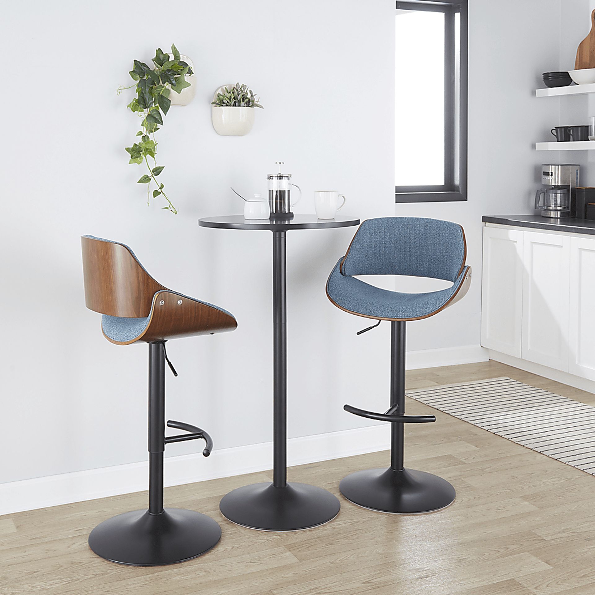 Torlina III Blue Adjustable Barstool, Set of 2 - Image 4