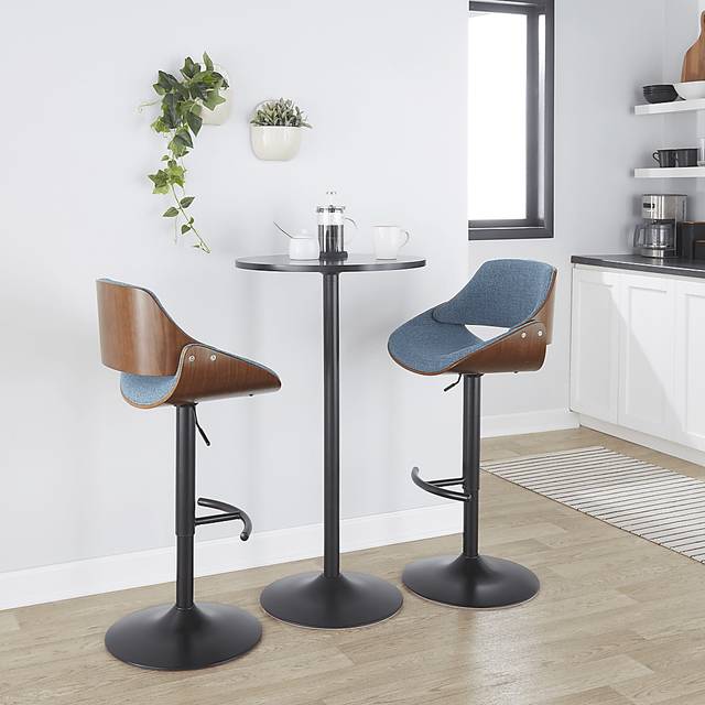 Torlina III Blue Adjustable Barstool, Set of 2 - Thumbnail - Image 5