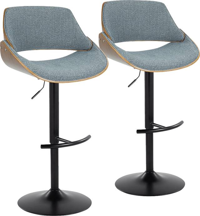 Torlina III Blue Adjustable Barstool, Set of 2 - Thumbnail - Image 1