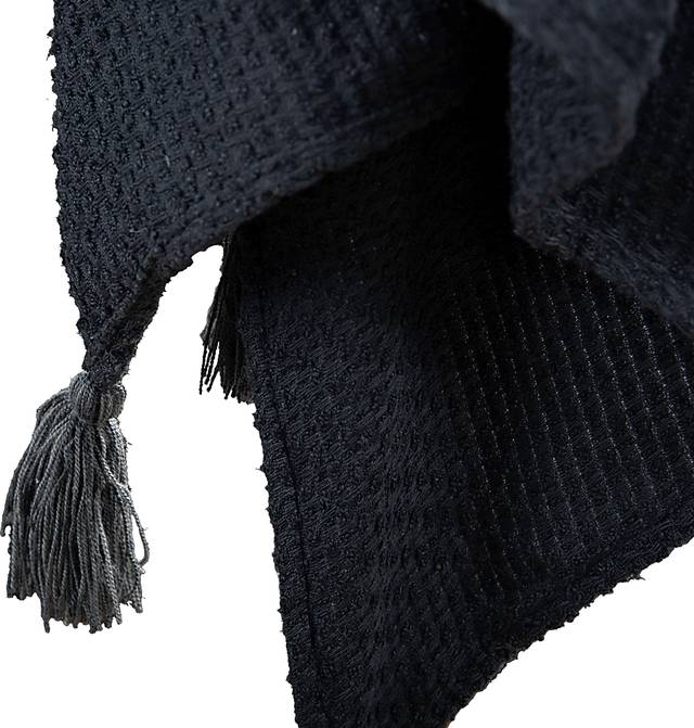 Tormi Charcoal Indoor/Outdoor Throw Blanket - Thumbnail - Image 2