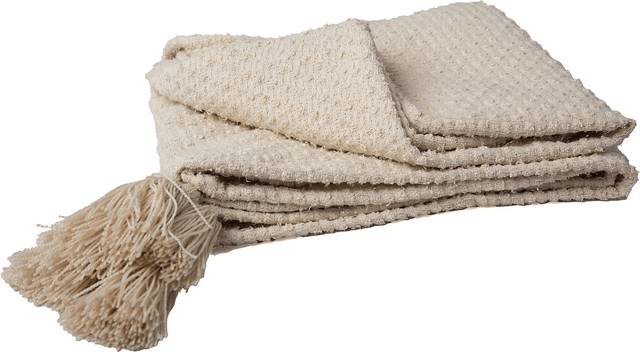 Tormi Cream Indoor/Outdoor Throw Blanket - Thumbnail - Image 1