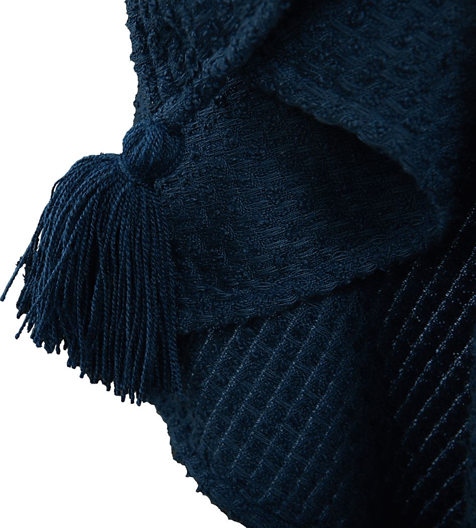 Tormi Navy Indoor/Outdoor Throw Blanket