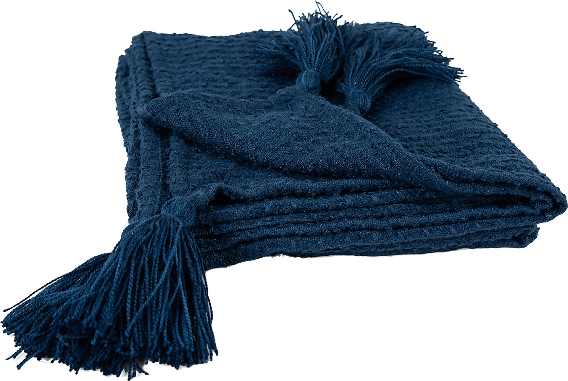 Tormi Navy Indoor/Outdoor Throw Blanket - Image 1