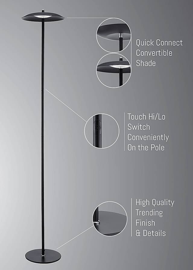 Toronto Way Black Floor Lamp - Thumbnail - Image 7