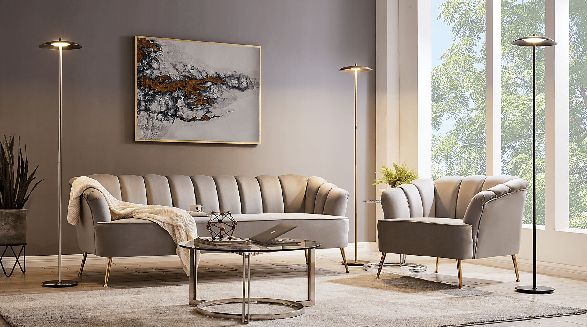 Toronto Way Brass Floor Lamp - Image 4