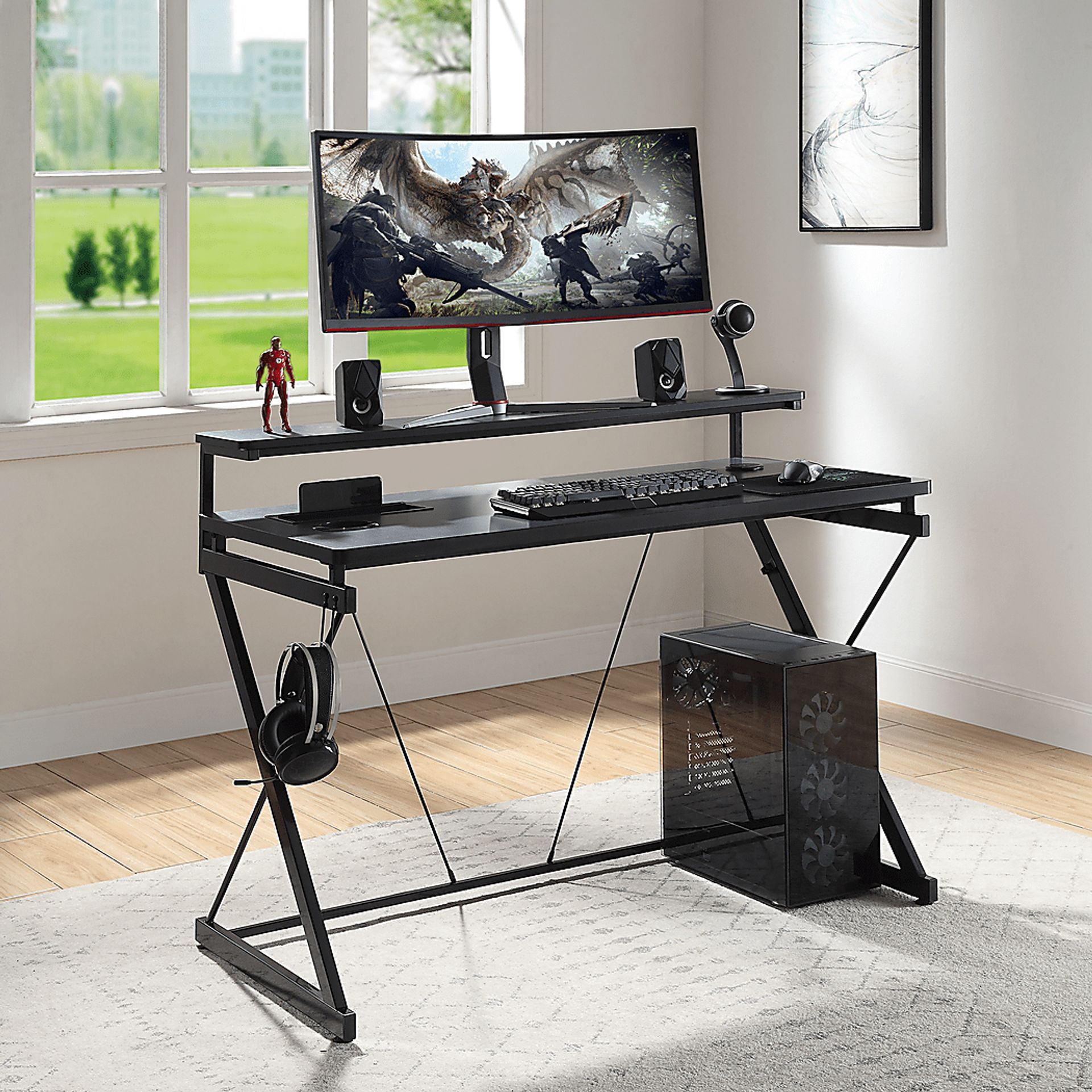 Torque Black Gaming Desk - Image 10