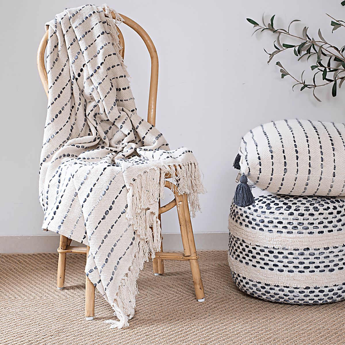 Torrent Blue Throw Blanket | Rooms to Go