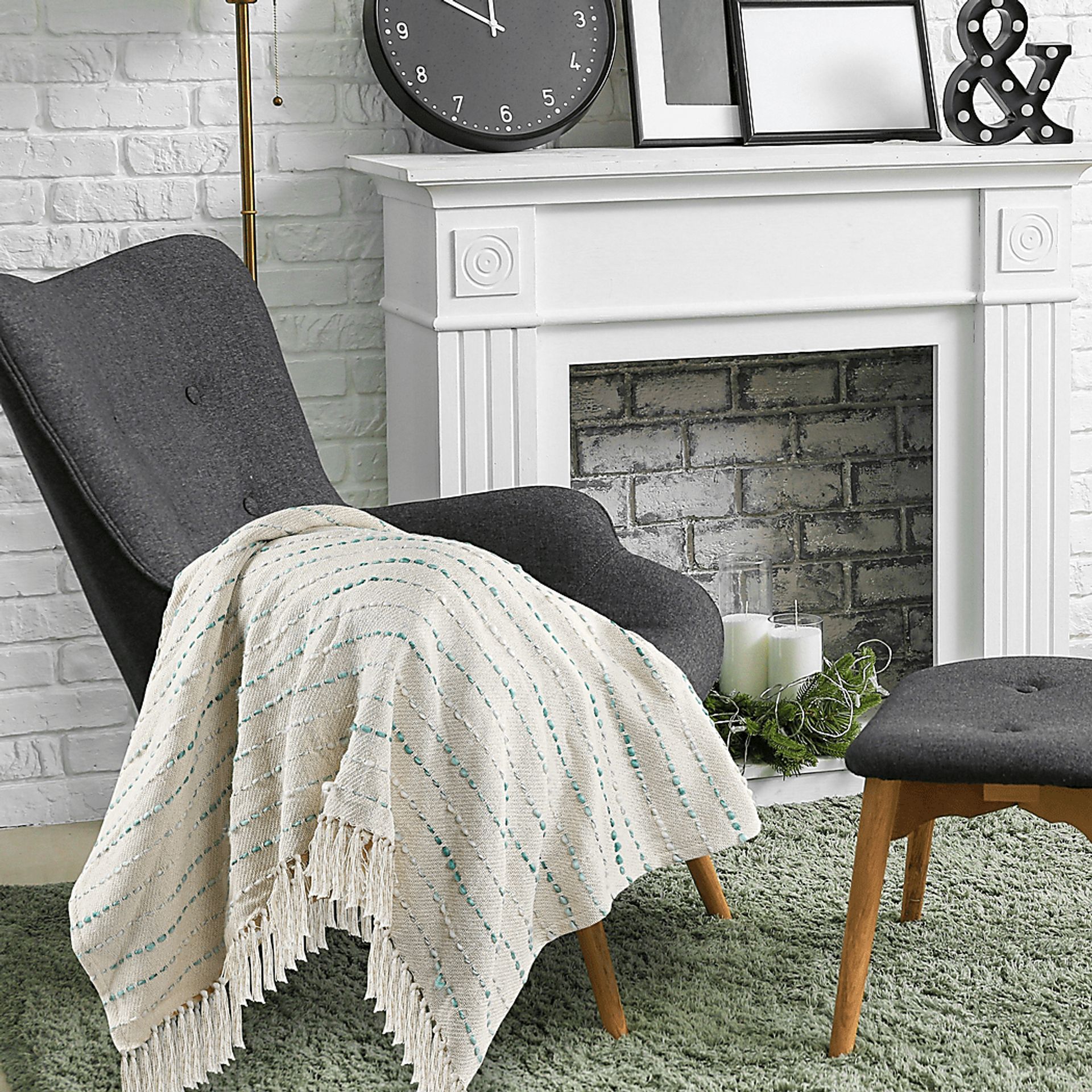 Torrent Cream Throw Blanket - Image 2