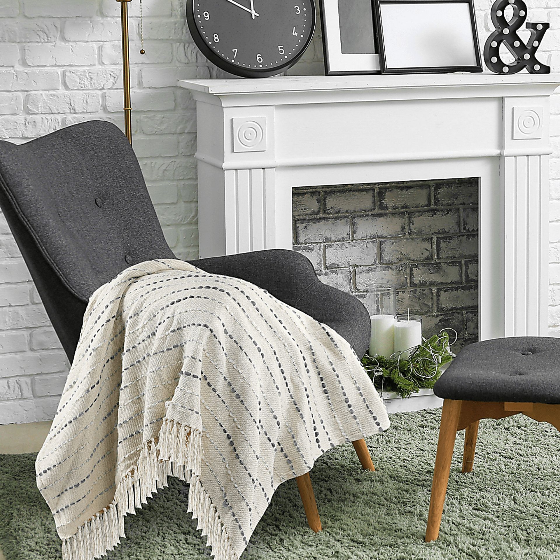 Torrent Gray Throw Blanket - Image 2