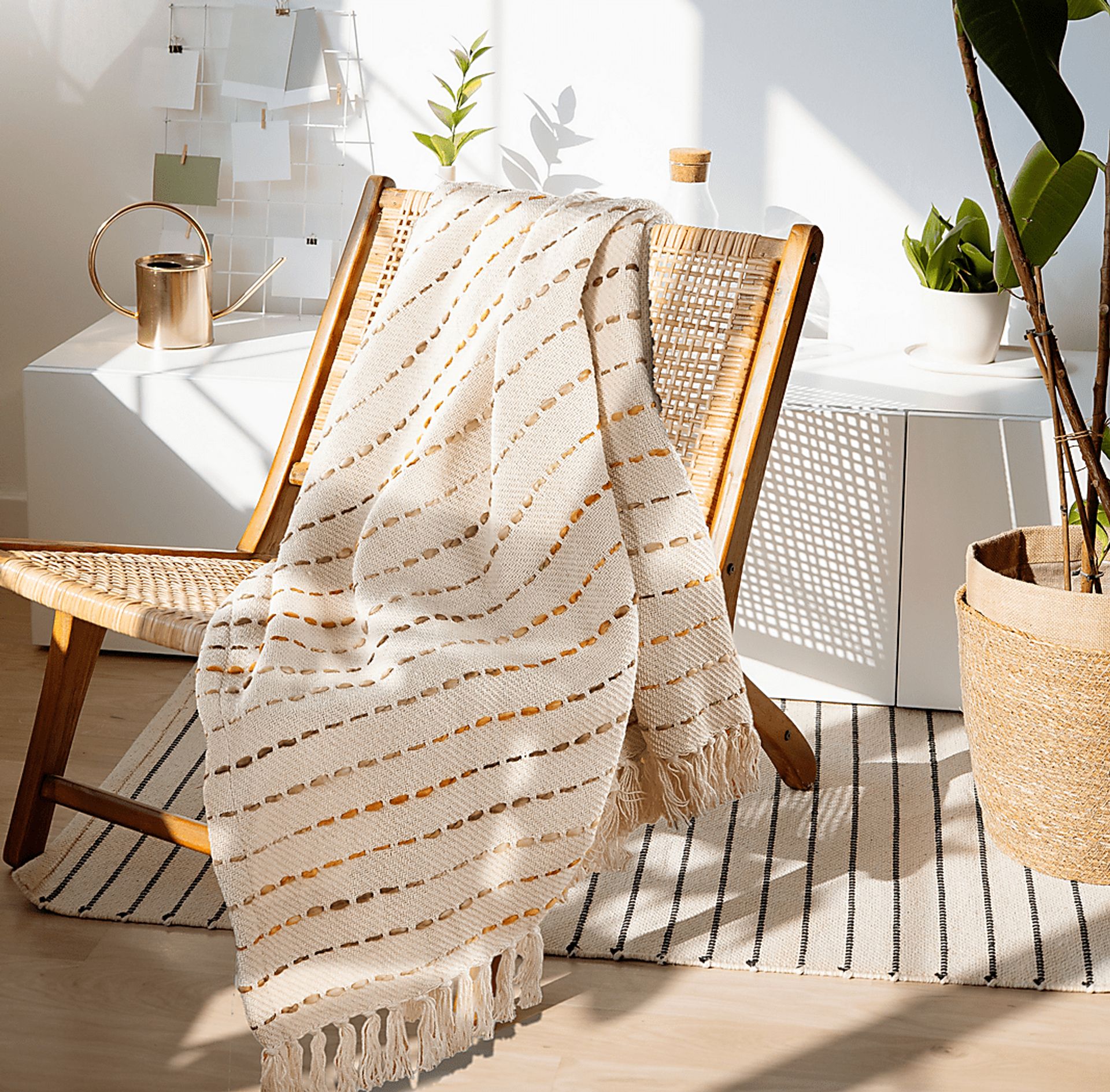 Torrent Yellow Throw Blanket - Image 2