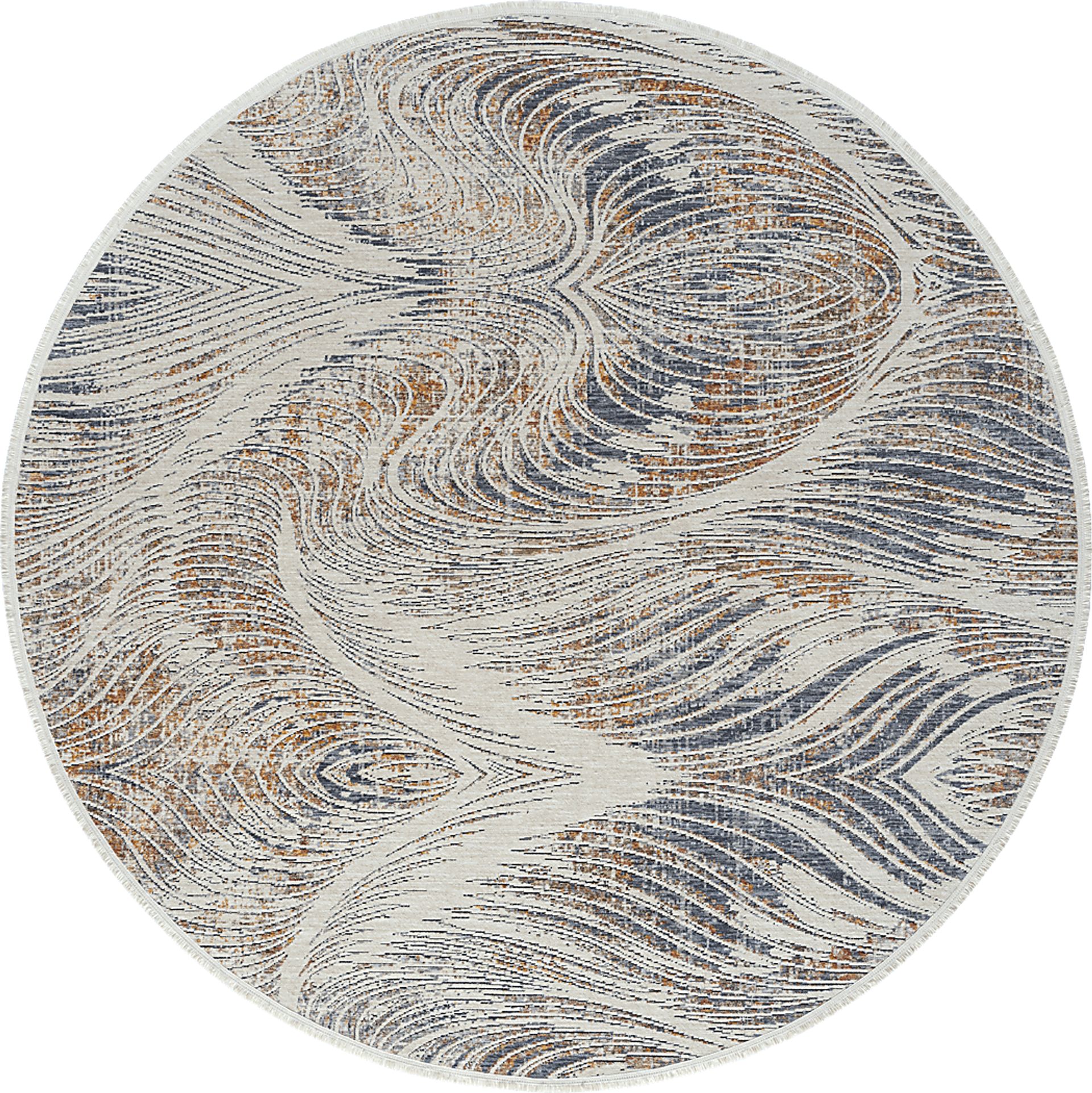 Torric Ivory 7'10 Round Rug - Image 1