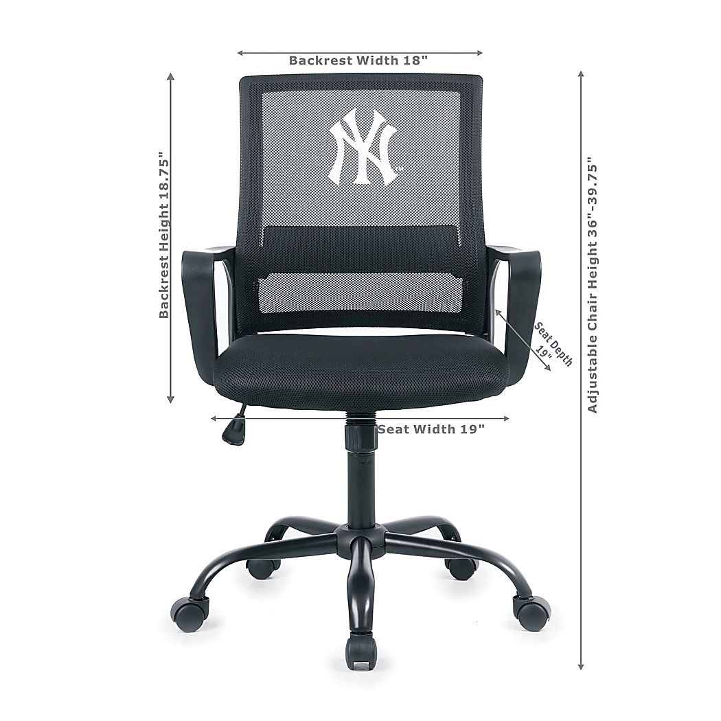 Tough Match MBL New York Yankees Black Desk Chair - Thumbnail 2