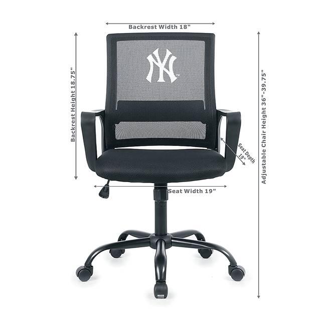 Tough Match MBL New York Yankees Black Desk Chair - Thumbnail - Image 2