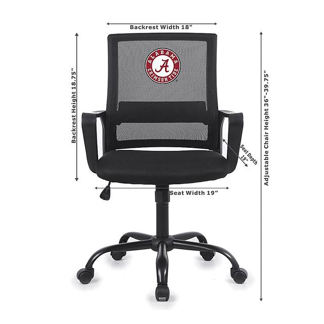Tough Match NCAA University of Alabama Black Desk Chair - Thumbnail - Image 2