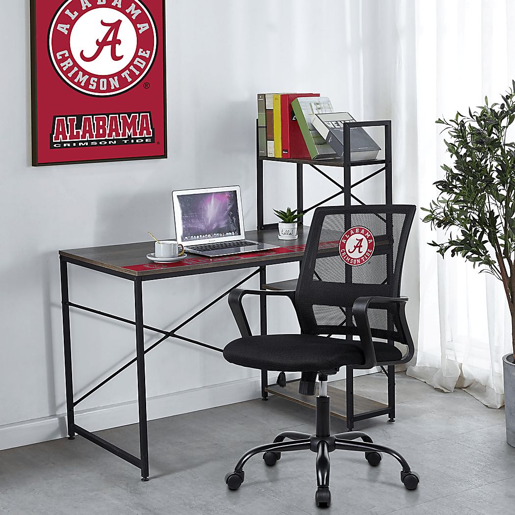 Tough Match NCAA University of Alabama Black Desk Chair - Thumbnail 3