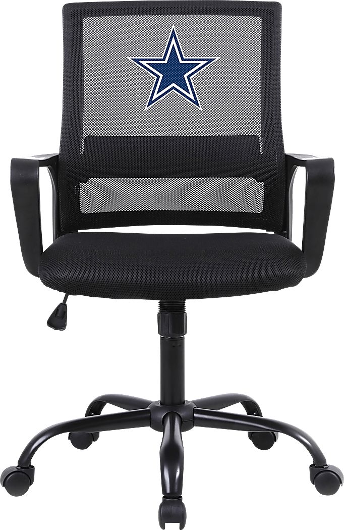 Tough Match NFL Dallas Cowboys Black Desk Chair - Thumbnail 3