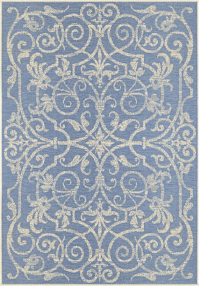 Toulon Blue 5'10 x 9'2 Indoor/Outdoor Rug - Thumbnail - Image 1