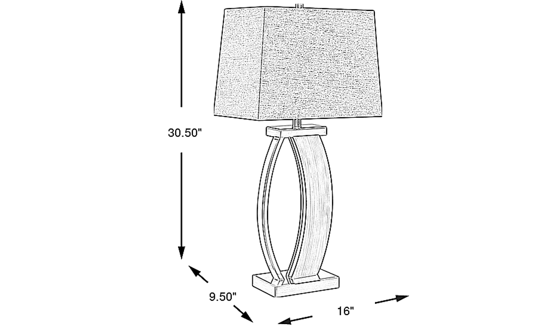 Toulon Drive Gray Lamp