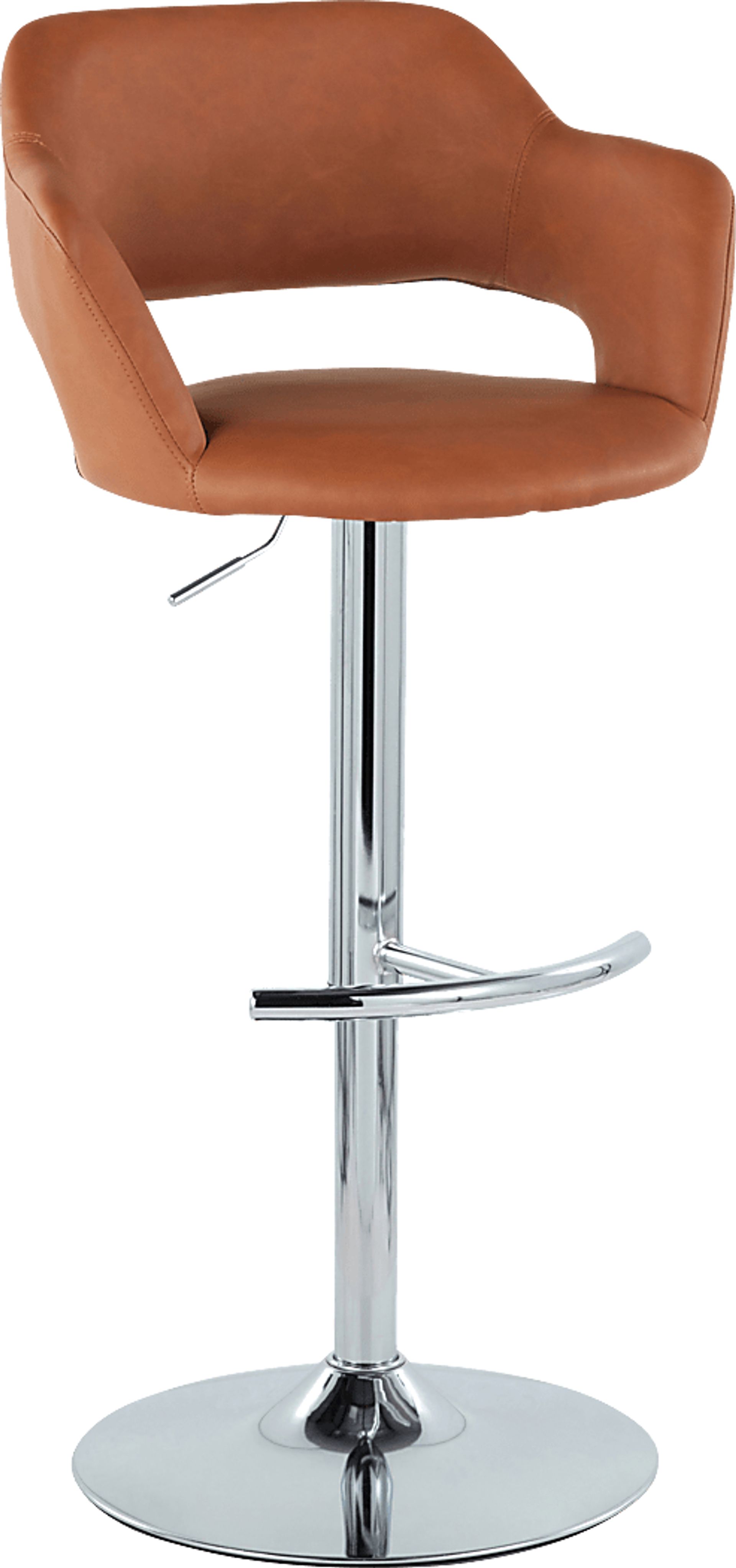 Toune Brown Adjustable Swivel Barstool, Set of 2 - Image 6