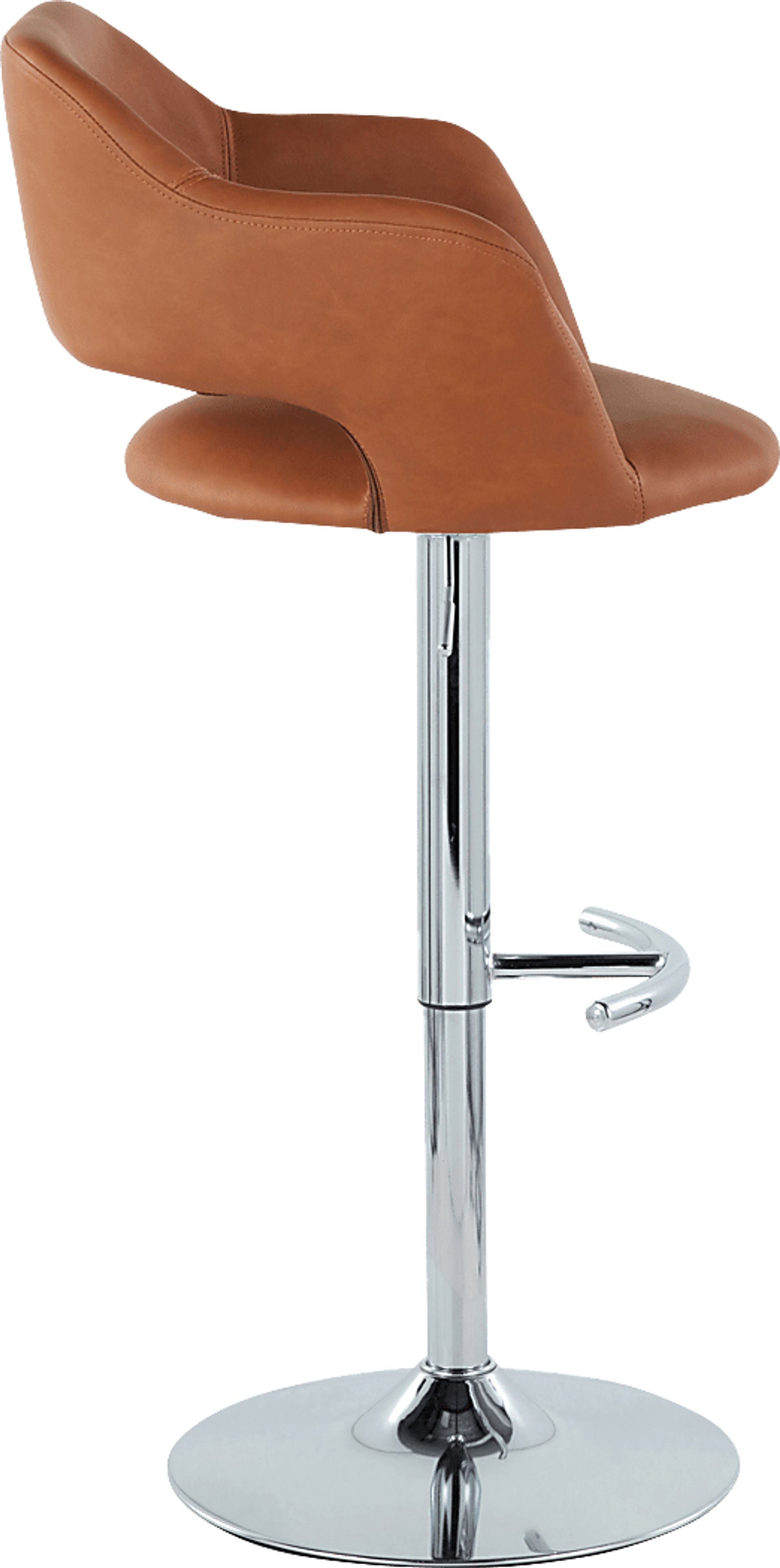 Toune Brown Adjustable Swivel Barstool, Set of 2 - Image 7